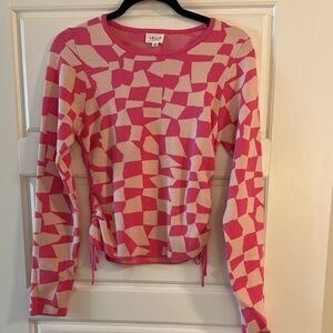 LE LIS | hot pink cinched top size medium